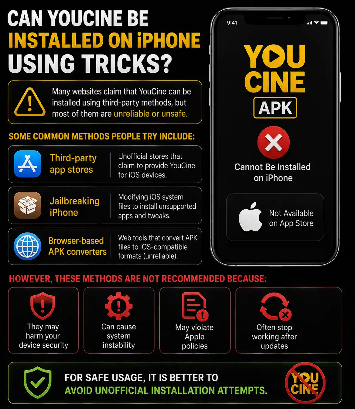 Can YouCine Be Installed on iPhone Using Tricks