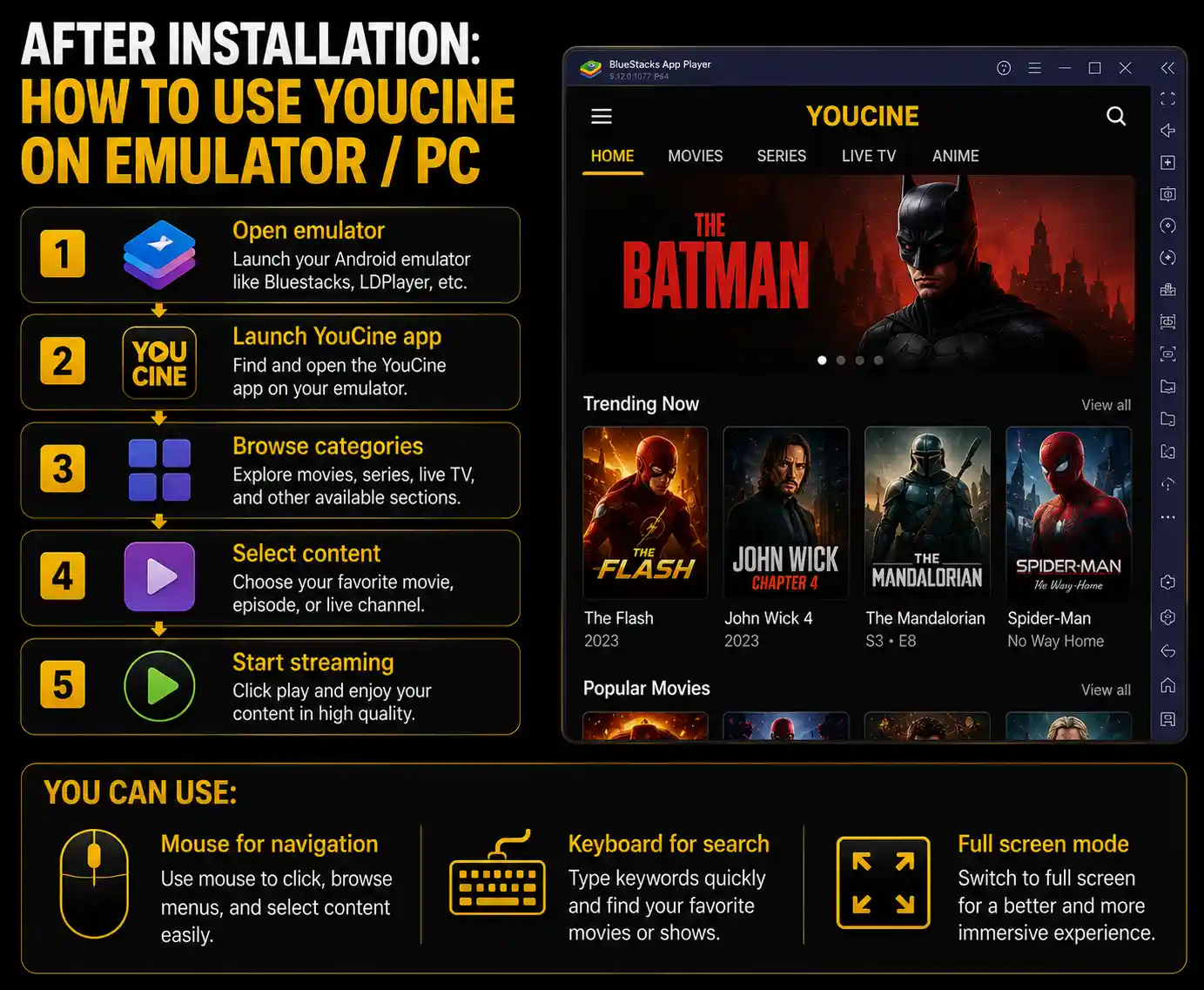 How to Use YouCine on PC