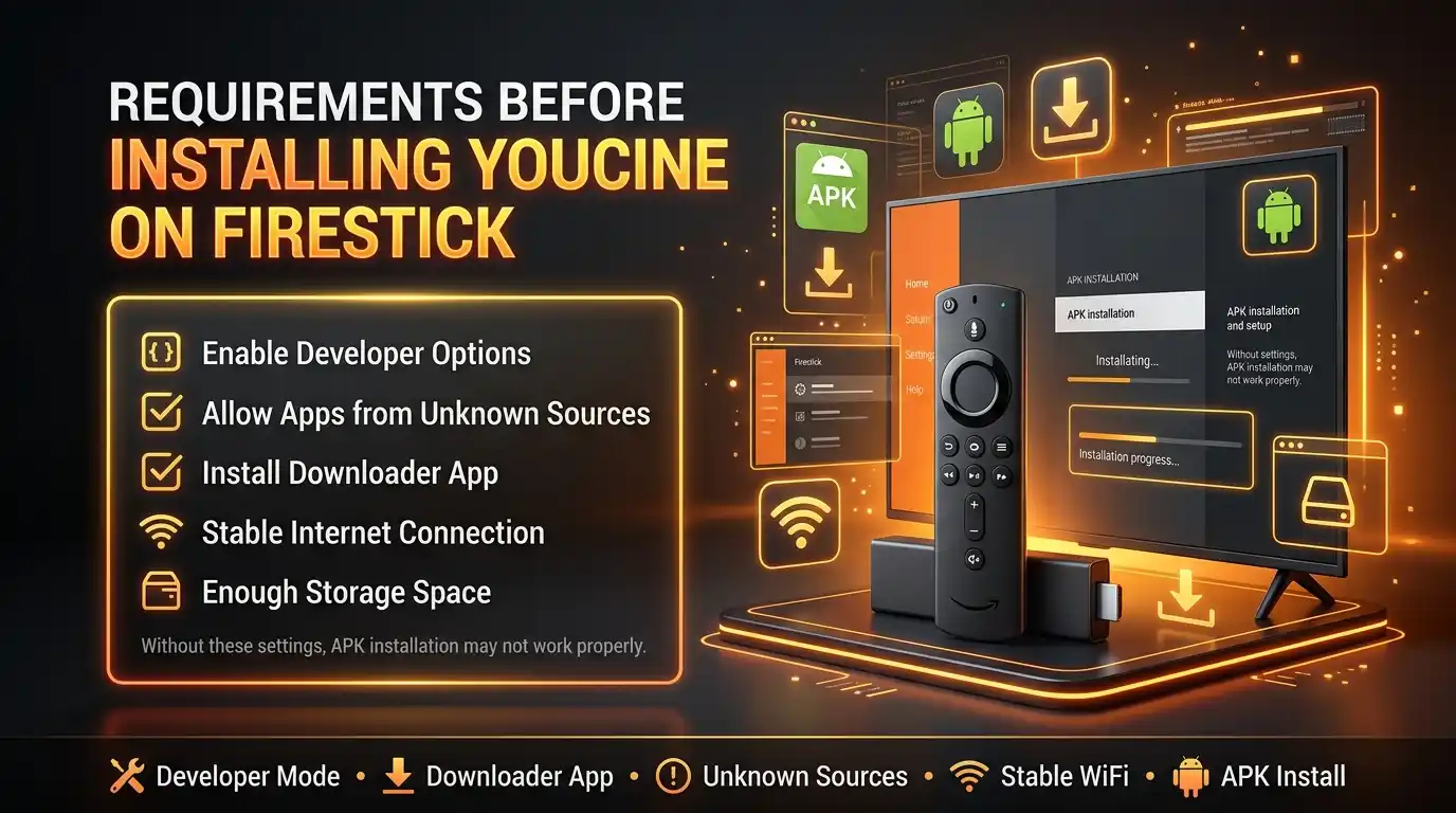 Requirements Before Installing YouCine on Firestick
