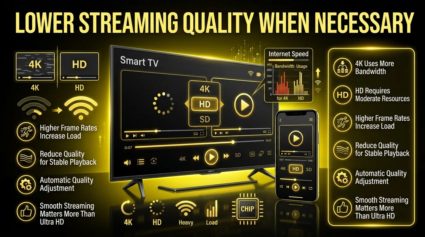 Lower Streaming Quality When Necessary